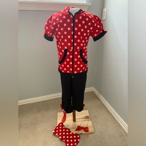 Red and Black Polka Dot Kids Pajamas